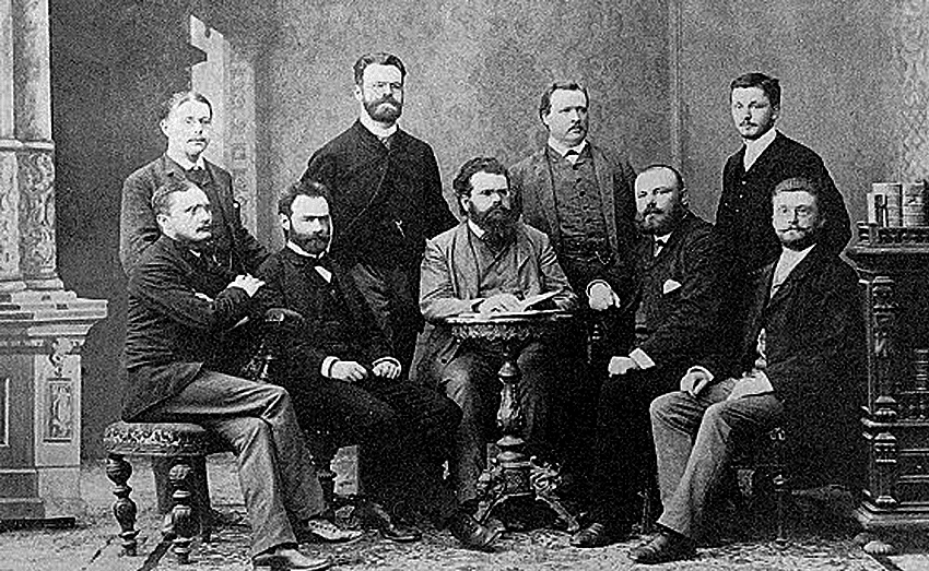 Ludwig Boltzmann bei der Arbeit