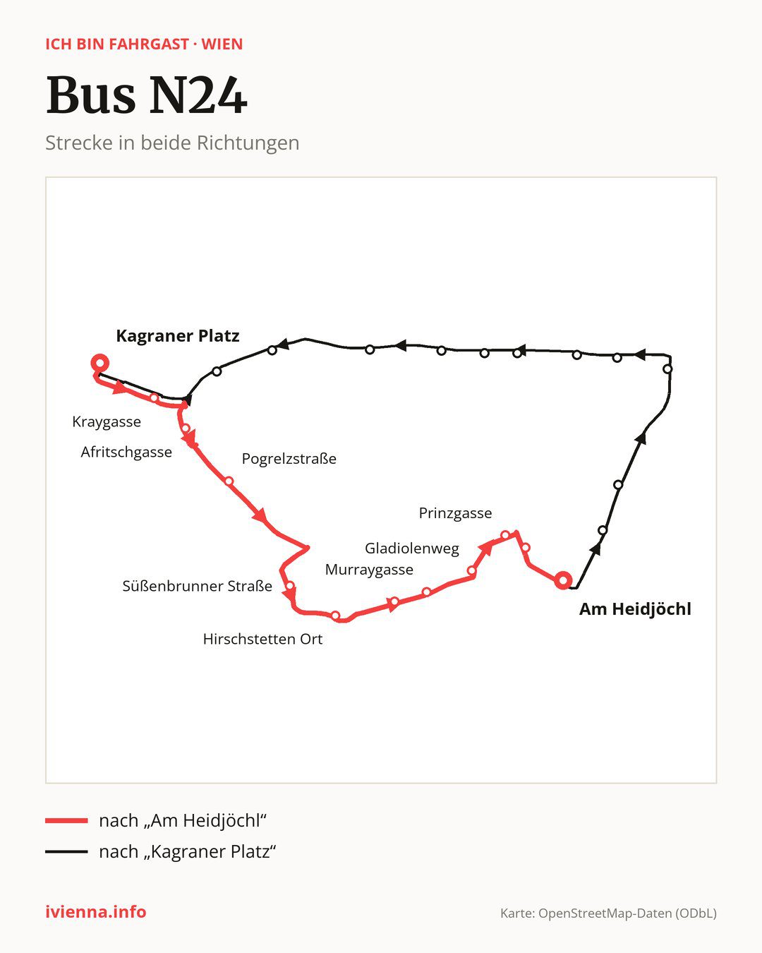 Nachtbus N24 in Wien