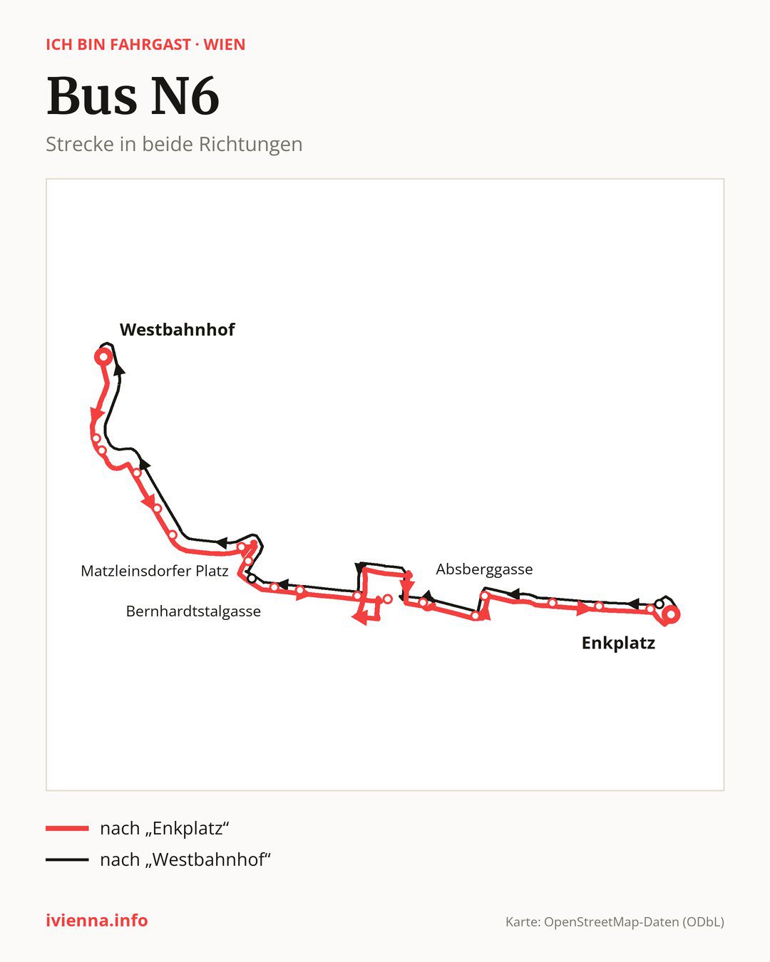 Nachtbus N6 in Wien