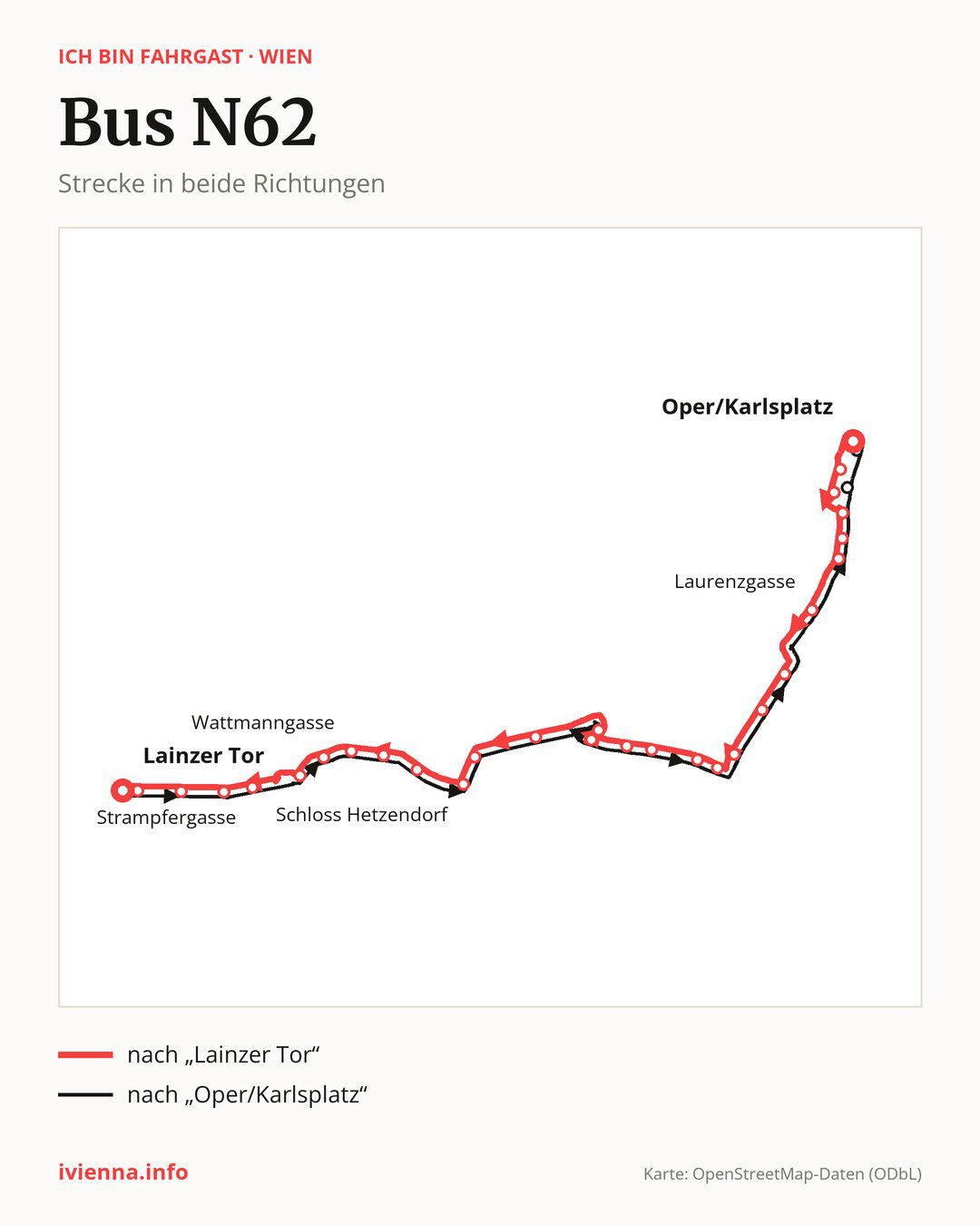 Nachtbus N62 in Wien