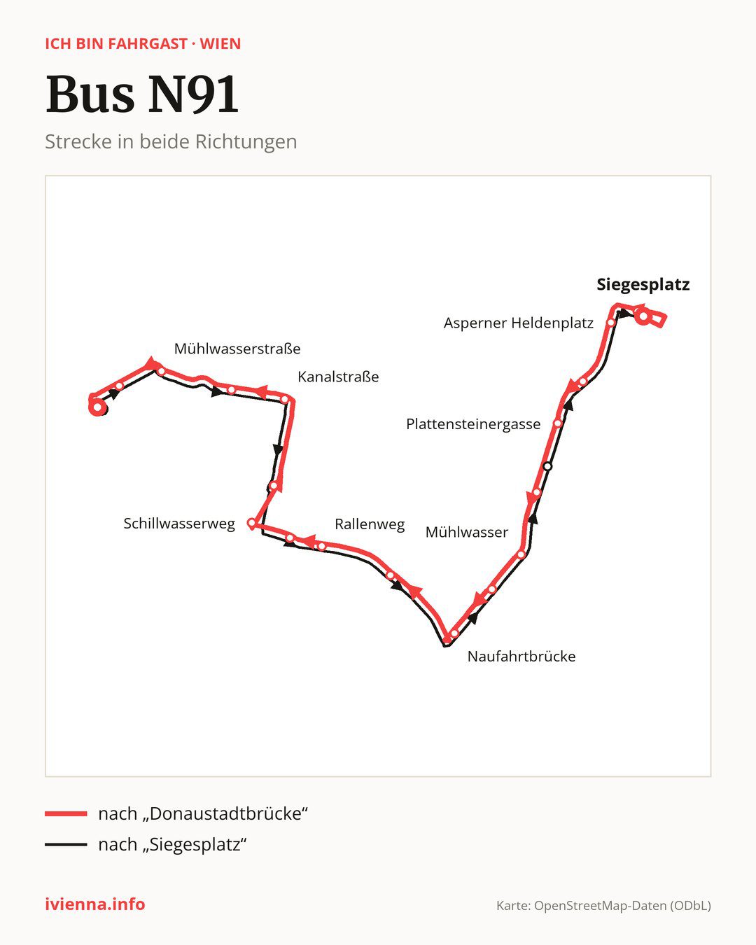 Nachtbus N91 in Wien